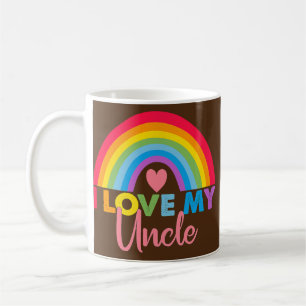 Taza De Café El arcoiris que amo a mis tíos enorgullece tu orgu