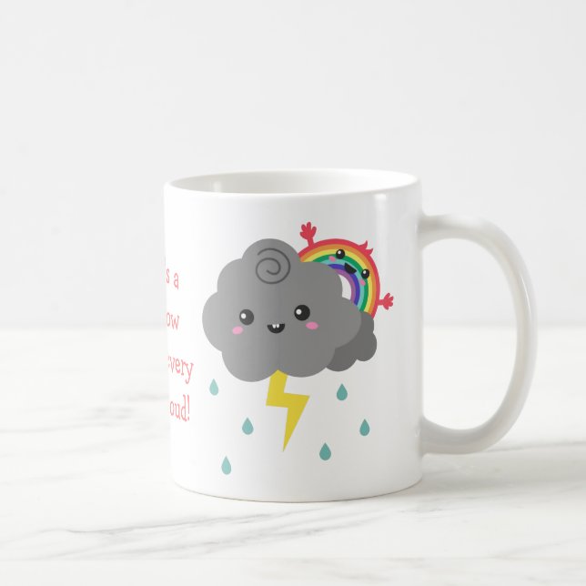 Taza De Café El arcoiris suave detrás de cada nube oscura (Derecha)