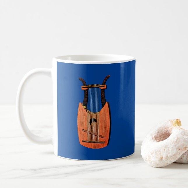Taza De Café El arpa de King David (Con donut)