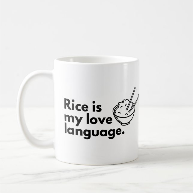 Taza De Café El arroz es mi lenguaje de amor (Izquierda)