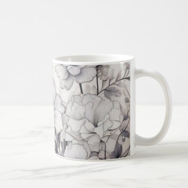 Taza De Café El arte de la floral (Derecha)