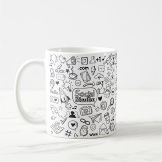 Taza De Café El arte del Doodle en la vida social
