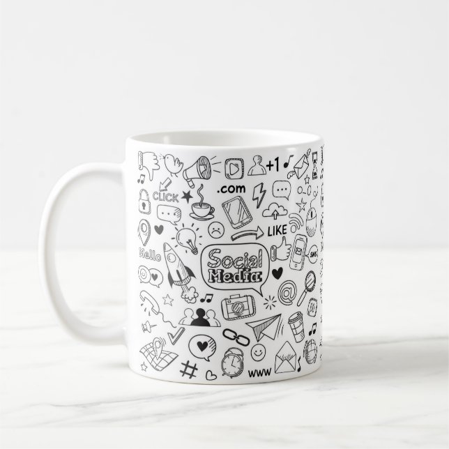 Taza De Café El arte del Doodle en la vida social (Izquierda)
