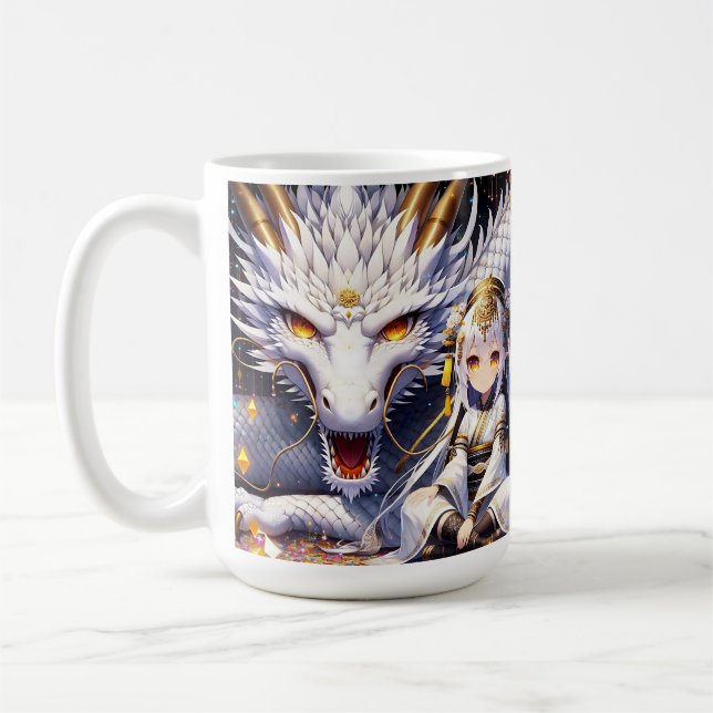 Taza De Café El arte del guerrero y el dragón Chica (Izquierda)