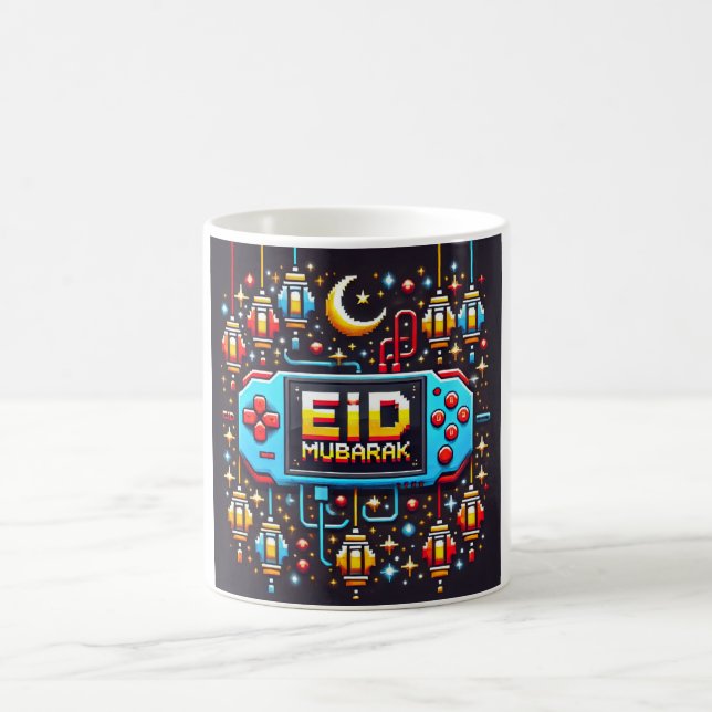 Taza De Café El arte del piano Eid Mubarak Gaming (Centro)