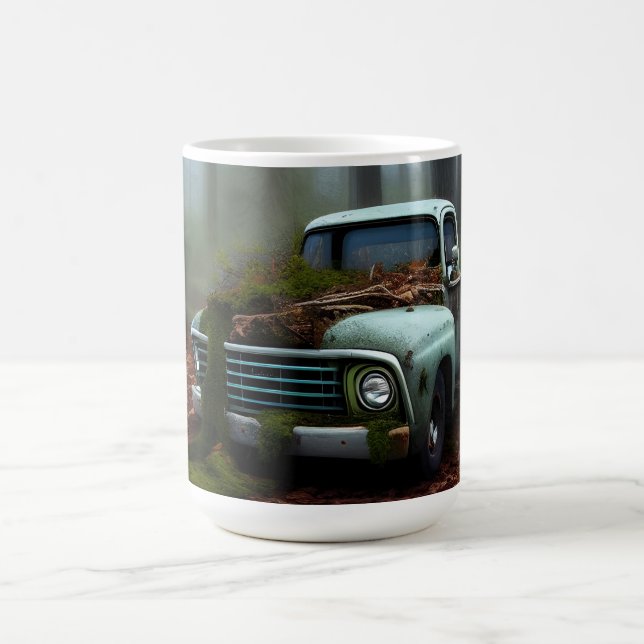 Taza De Café El arte digital de los camiones abandonados (Centro)