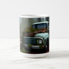 Taza De Café El arte digital de los camiones abandonados