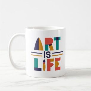 Taza De Café "El arte es la vida" Colorido Tank Top