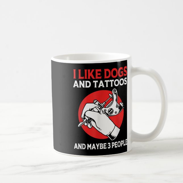 Taza De Café El Artista Del Tatuaje Tattooed Ink Me Gusta Los P (Derecha)