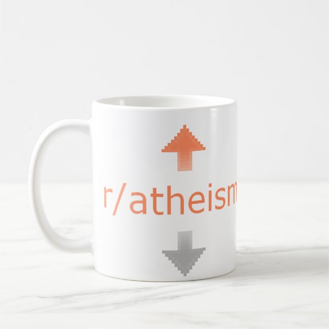 Taza De Café El ateísmo Upvote (Izquierda)