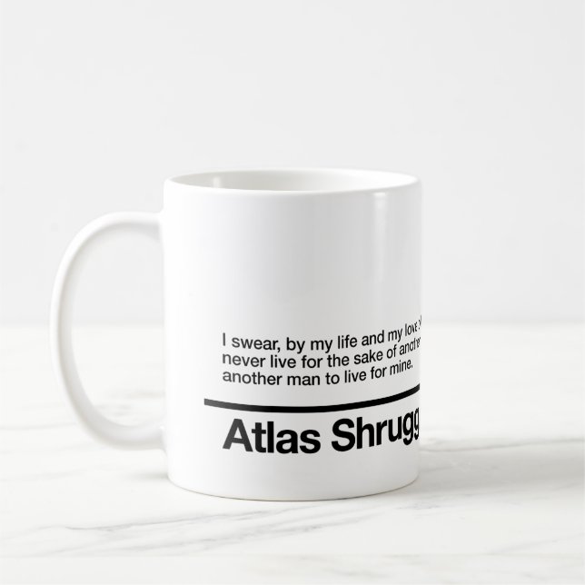 Taza De Café El atlas encogió juramento (Izquierda)