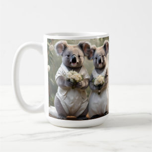 Taza De Café El australiano Koala tiene un Boda blanco,