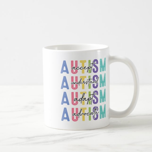 Taza De Café El autismo acepta entender el amor (Derecha)