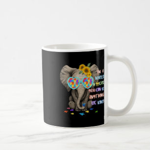 Taza De Café El autismo elefante es como un niño Chica de la co