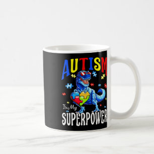 Taza De Café El autismo es mi superpoder el dinosaurio de conci