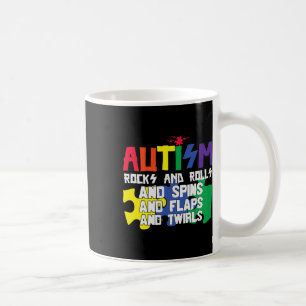Taza De Café El Autismo Rodea Los Giros Y Giros