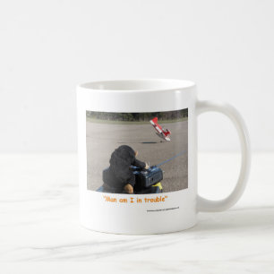 Taza De Café El avión de los papás RC del mono del mascota qu