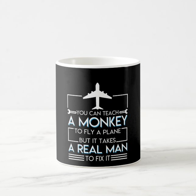 Taza De Café El avión del mecánico de aeroplano toma arreglo (Centro)