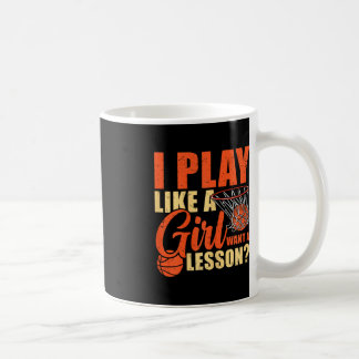 Taza De Café El Baloncesto Divertido Que Juego Como Un Chica