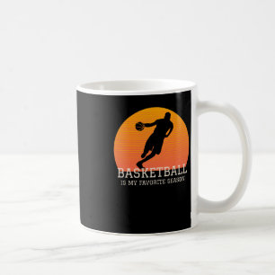 Taza De Café El Baloncesto Es Mi Temporada Favorita Retro Sunse