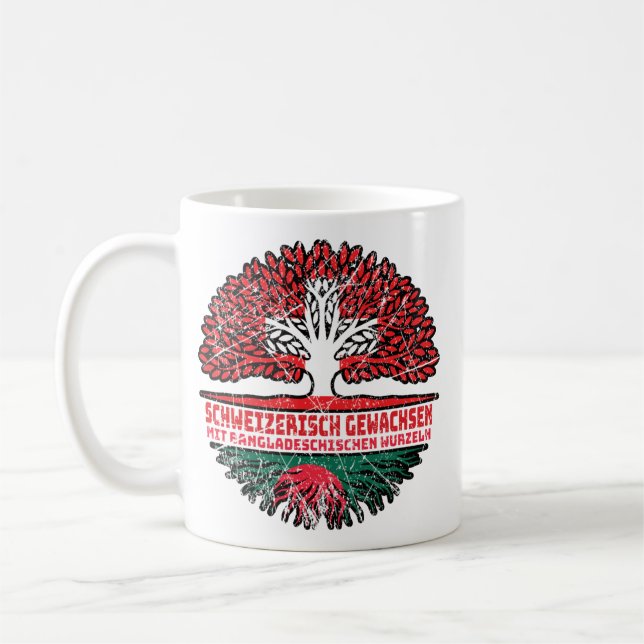 Taza De Café El bangladesí Schweizer Schweiz Baum (Izquierda)
