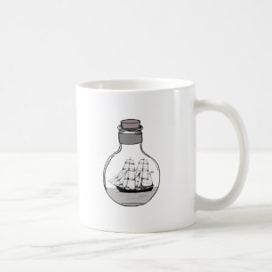Taza De Café El barco en la bombilla de vidrio