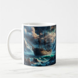 Taza De Café El barco fantasma Mary Celeste atormentando el mis