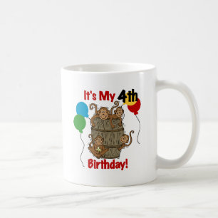 Taza De Café El barril de monos 4º cumpleaños