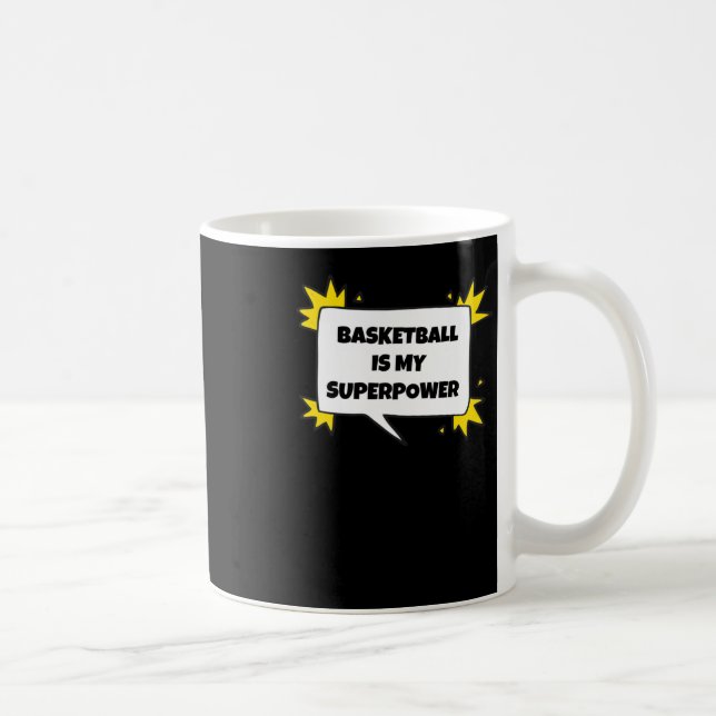Taza De Café El básquetbol es mi superpoder (Derecha)