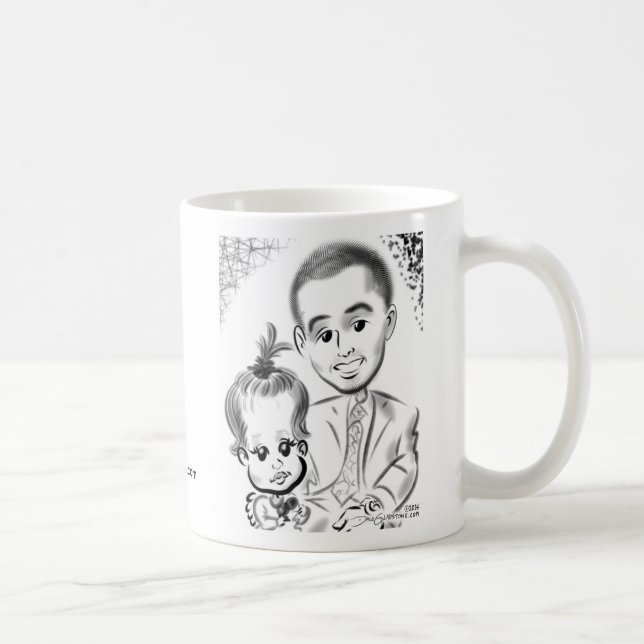 Taza De Café El bautizo de Douglaston Caricatures 2014b (Derecha)
