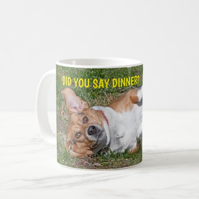 Taza De Café ¿El beagle gordo divertido le hizo para decir la (Anverso izquierdo)