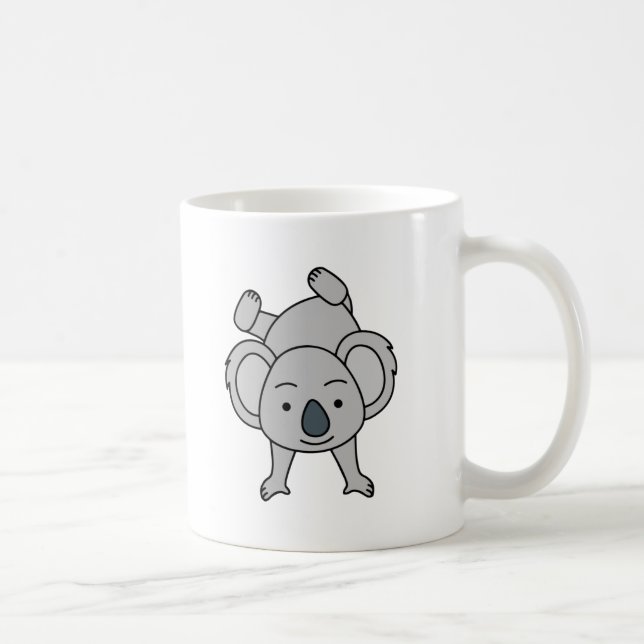 Taza De Café El Bebé Cute Koala Con Una Sonrisa Haciendo Un Pue (Derecha)