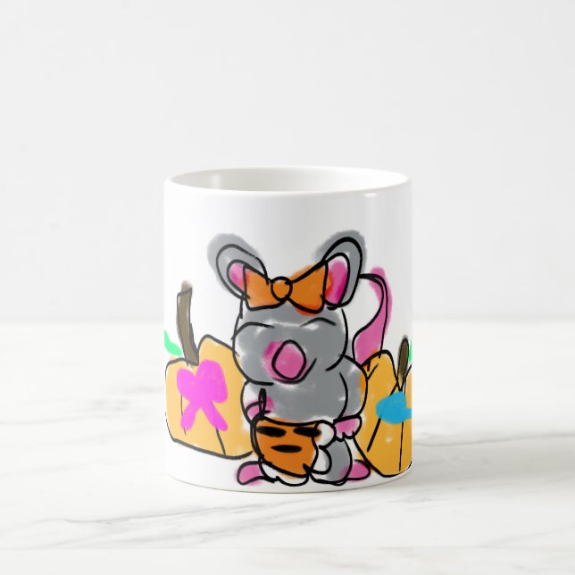 Taza De Café El bebé del ratón revela otoño (Centro)