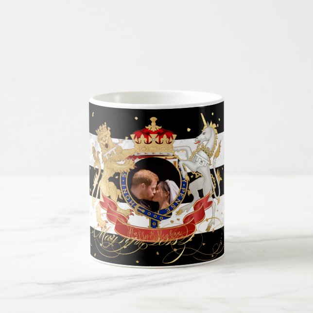Taza De Café El beso, Harry+Meghan Royal+Couple (Centro)
