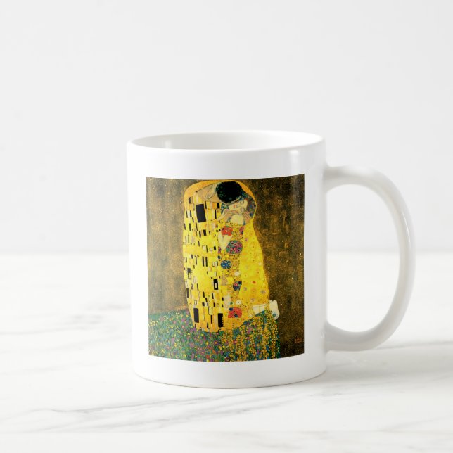 Taza De Café El beso por el arte Nouveau de Gustavo Klimt (Derecha)