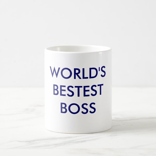 TAZA DE CAFÉ EL BESTEST BOSS DEL MUNDO (Centro)