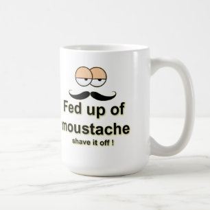 Taza De Café El bigote hinchado lindo personalizado de eslógane