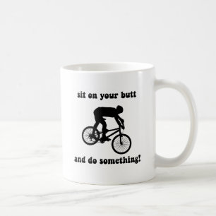 Taza De Café El biking divertido de la montaña