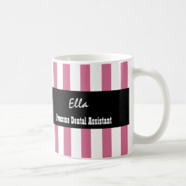 Taza De Café El BLANCO impresionante del ROSA del ayudante de