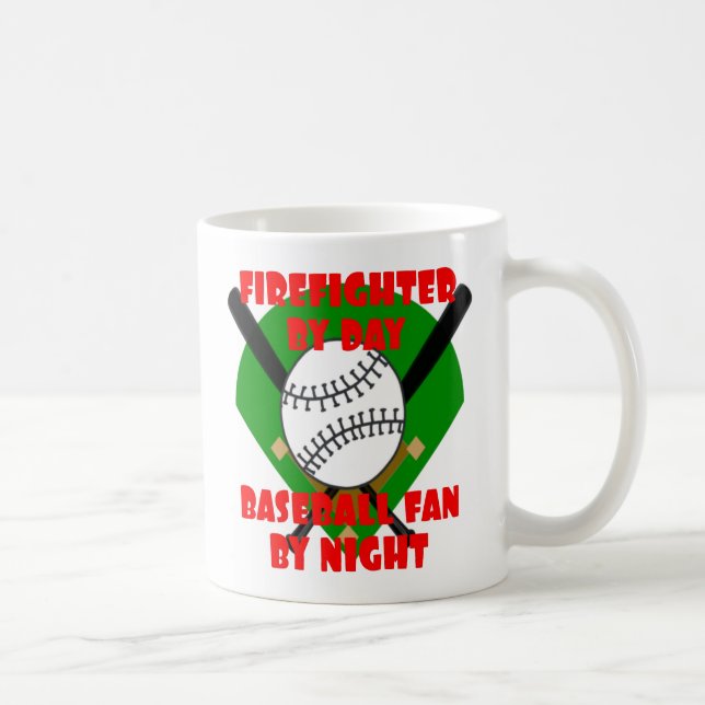 Taza De Café El bombero ama el béisbol (Derecha)