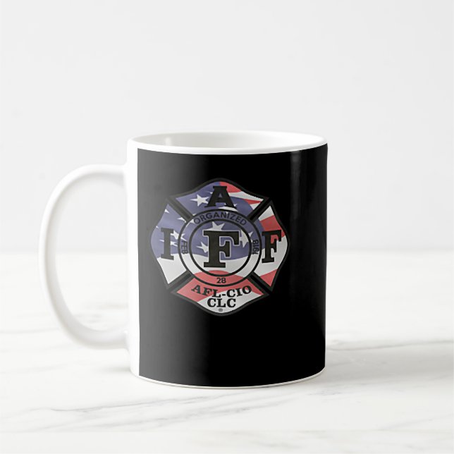 Taza De Café El bombero estadounidense patriota de la IAFF (Izquierda)