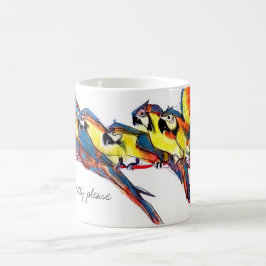 Taza De Café El bonito satisface loros del macaw