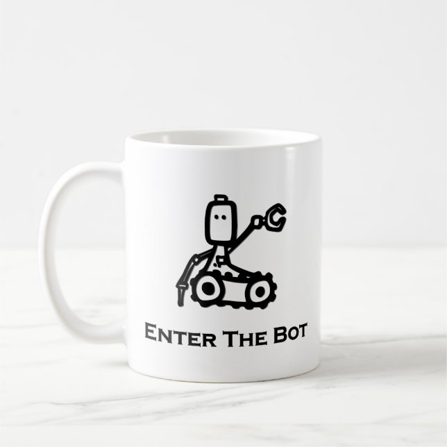 Taza De Café El Bot De Ingeniería Ingresa Al Bot (Izquierda)