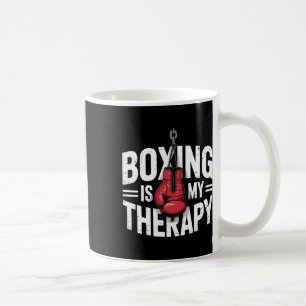 Taza De Café El Boxeo Es Mi Terapia Divertido Guantes De Combat