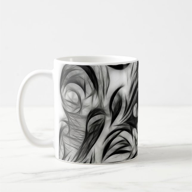 Taza De Café El brillante Invertido Floral Mug (Izquierda)