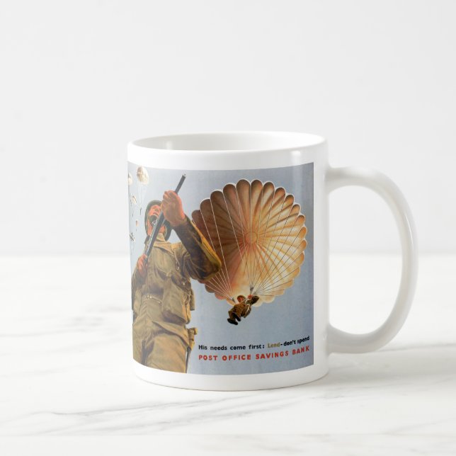 Taza De Café El ~ británico del paracaidista sus necesidades (Derecha)