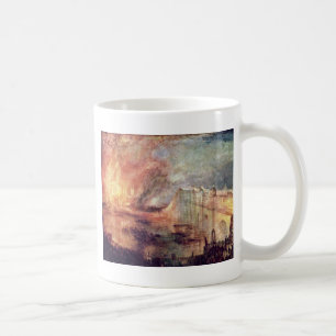 Taza De Café El Burning de las casas del parlamento de Turner
