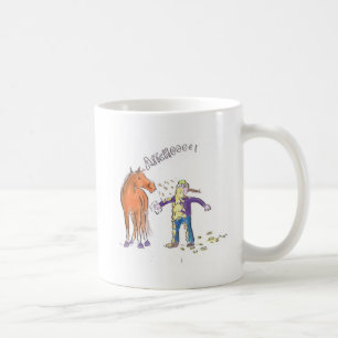 Taza De Café El caballo estornuda dibujo animado divertido