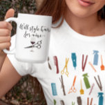 Taza De Café El Cabello De Estilo Para El Regalo Elegante Funny<br><div class="desc">Este diseño fue creado a través del arte digital. Se puede personalizar haciendo clic en el botón personalizar y cambiando el color, agregando un nombre, iniciales o tus palabras favoritas. Contáctame en colorflowcreations@gmail.com si quieres tener este diseño en otro producto. Compra mi pintura de acrílico abstracta original a la venta...</div>