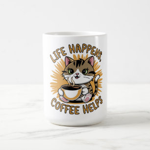 Taza De Café El café ayuda a vivir